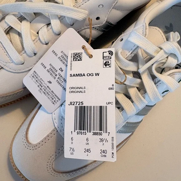 Adidas Samba White/Silver/Metallic/Grey - Picture 6 of 6